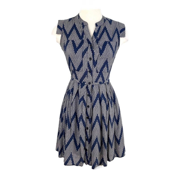 11.1.TYLHO Polka Dot West Street Shirt Button Down Cap Sleeve Dress Size Large - Picture 2 of 10